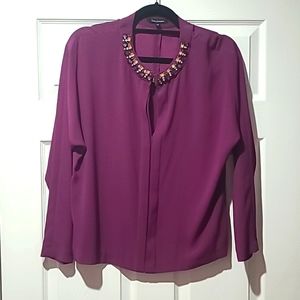 Tara Jarmon Blouse with neck embellishment sz 42 / 6US